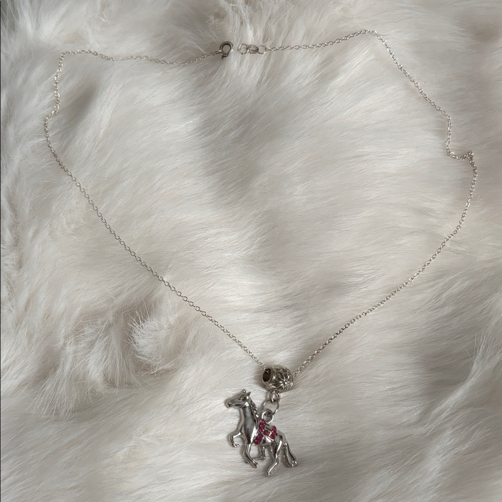 Silver Horse Pendant Necklace